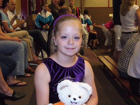 met mijn mascotte (die geen geluk gaf...)